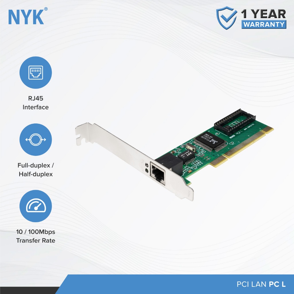 NYK PCI LAN Card 100Mbps Ethernet Adapter RJ45 untuk PC - PC L