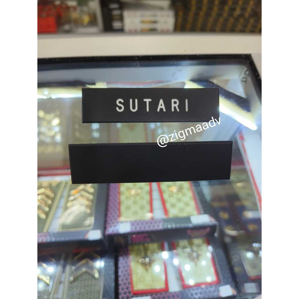 

NAMA DADA HITAM DOFF | MAGNET/PAKU/PENITI UKURAN 2x8 & 2,5x8