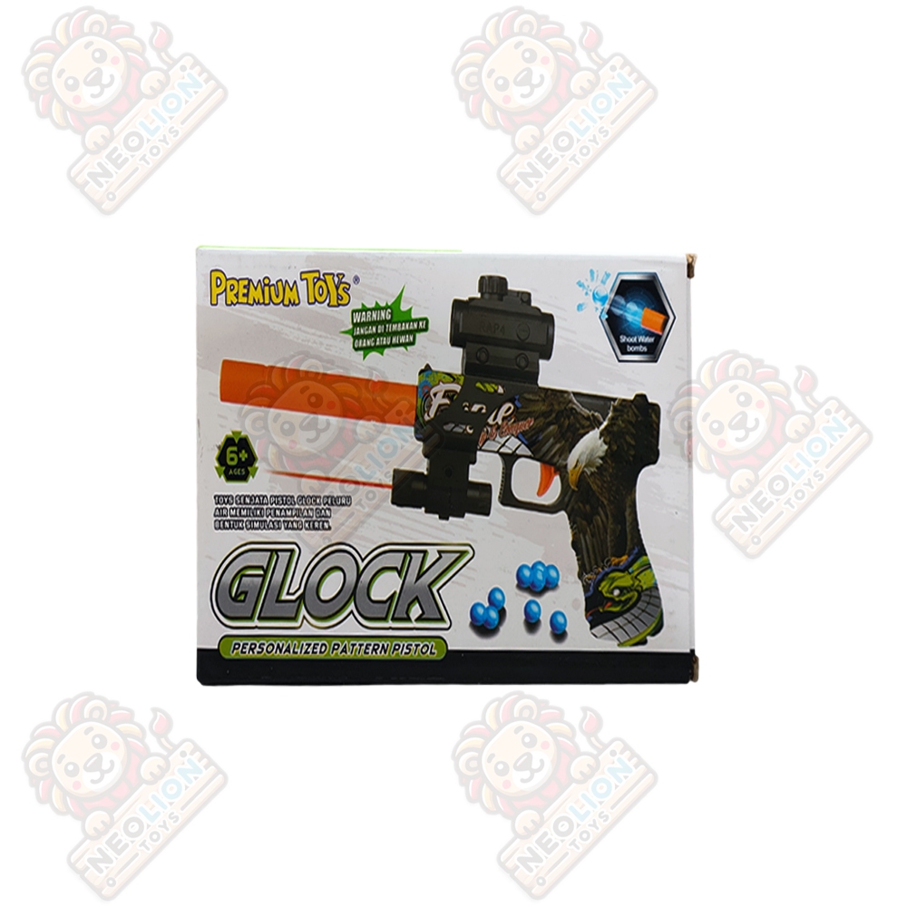 Mainan Anak Pistol Peluru Tembakan Water Gel Crystal Bullet Gun Glock PR17916