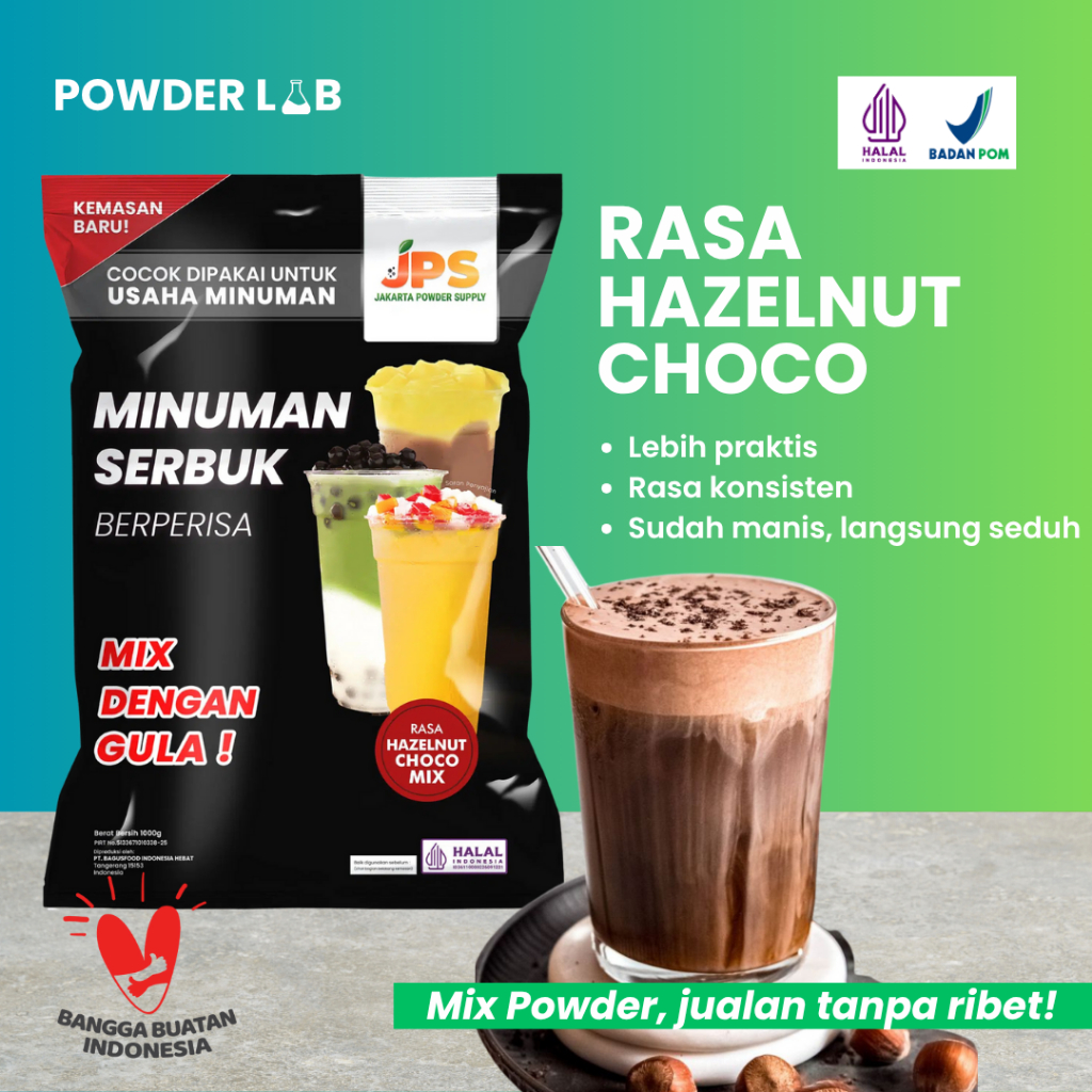 

Bubuk Minuman JPS Rasa Hazelnut Choco Mix 1 KG - Powder Drink Premium Mix