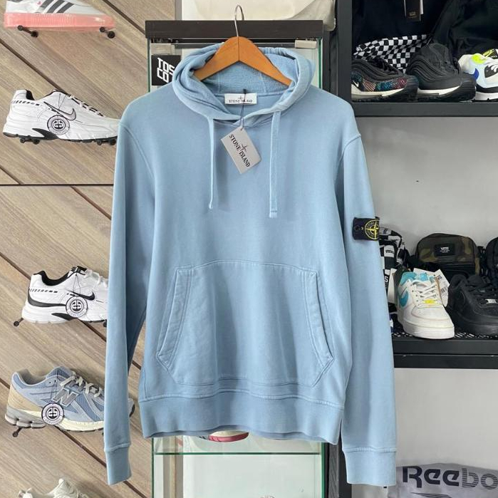 STONE ISLAND HOODIE BABY BLUE