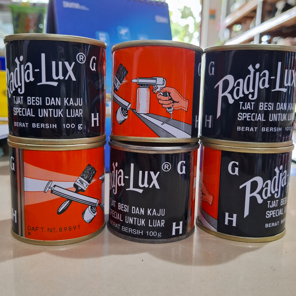 

Cat Radja-Lux - Cat Minyak Besi dan Kayu 100 Gram - Hasil Mengkilat