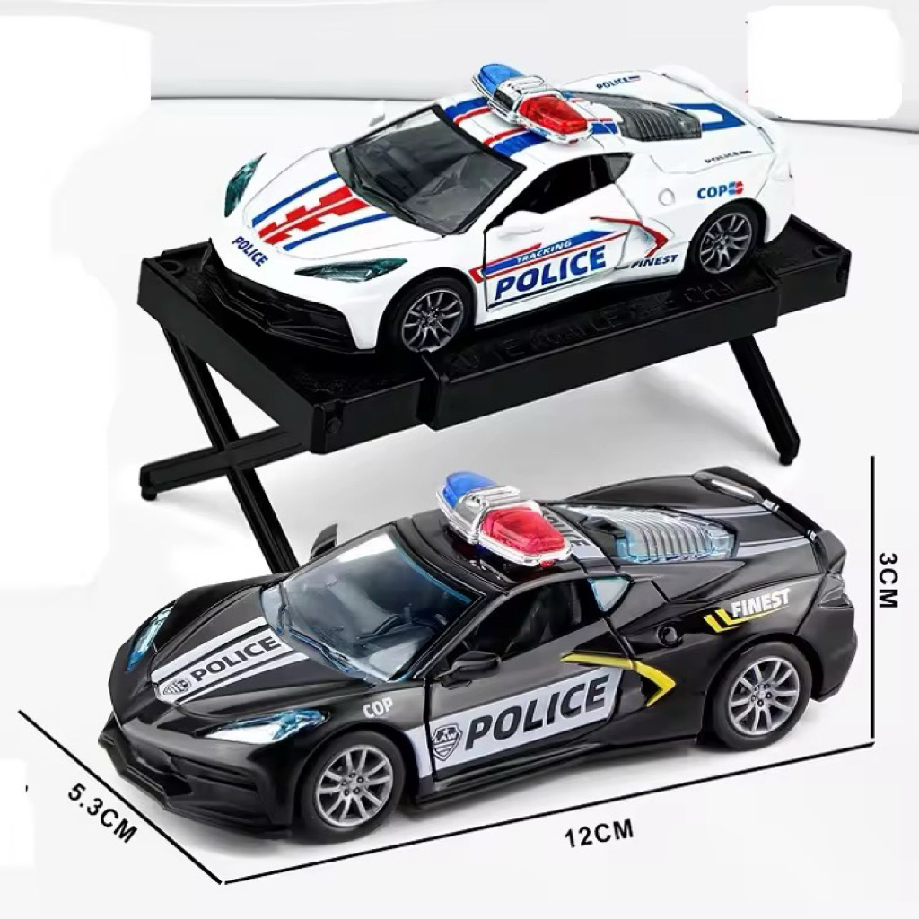 Die-Cast Model OPEN the door Model CAR Police cocok untuk koleksi mobil besi