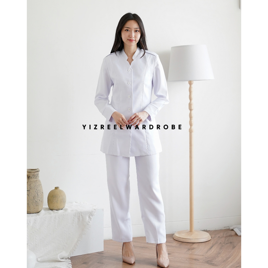 Blazer Wanita / Seragam PNS / Baju Dinas Pemda / Baju Putih PNS Wanita / Baju ASN / Baju Guru Wanita