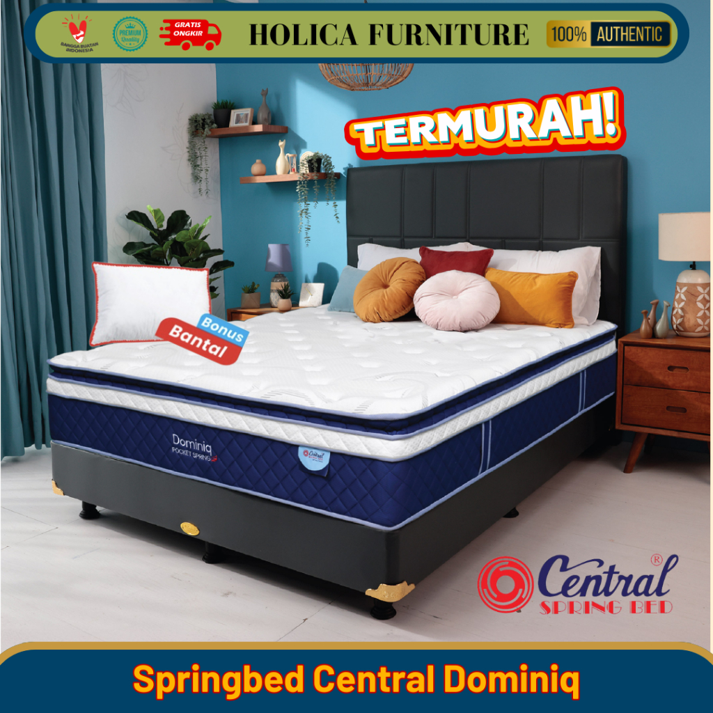 Springbed Dominiq ( Premium Series) By Central Springbed | Termurahhh