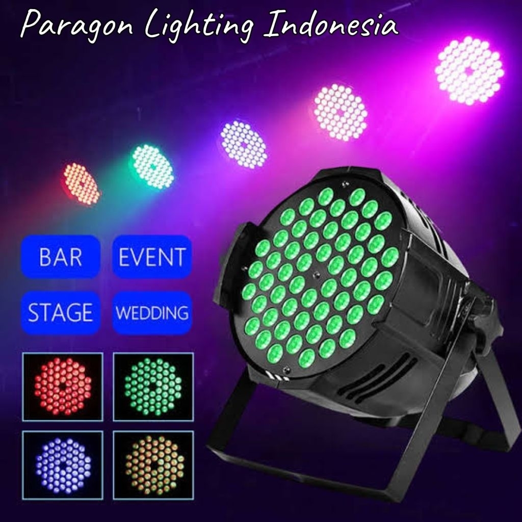 Lampu PAR LED 54 FULL COLOUR Delta Pro 4line 3W