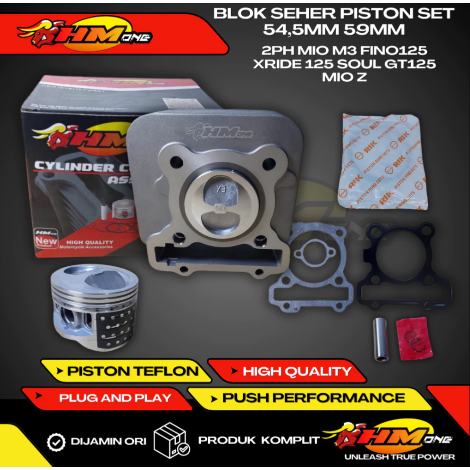 Blok Seher HMone Bore Up Mio M3 FINO125 XRIDE SOULGT 125 MIO GEAR 54,5mm 59mm Ring RIK Piston