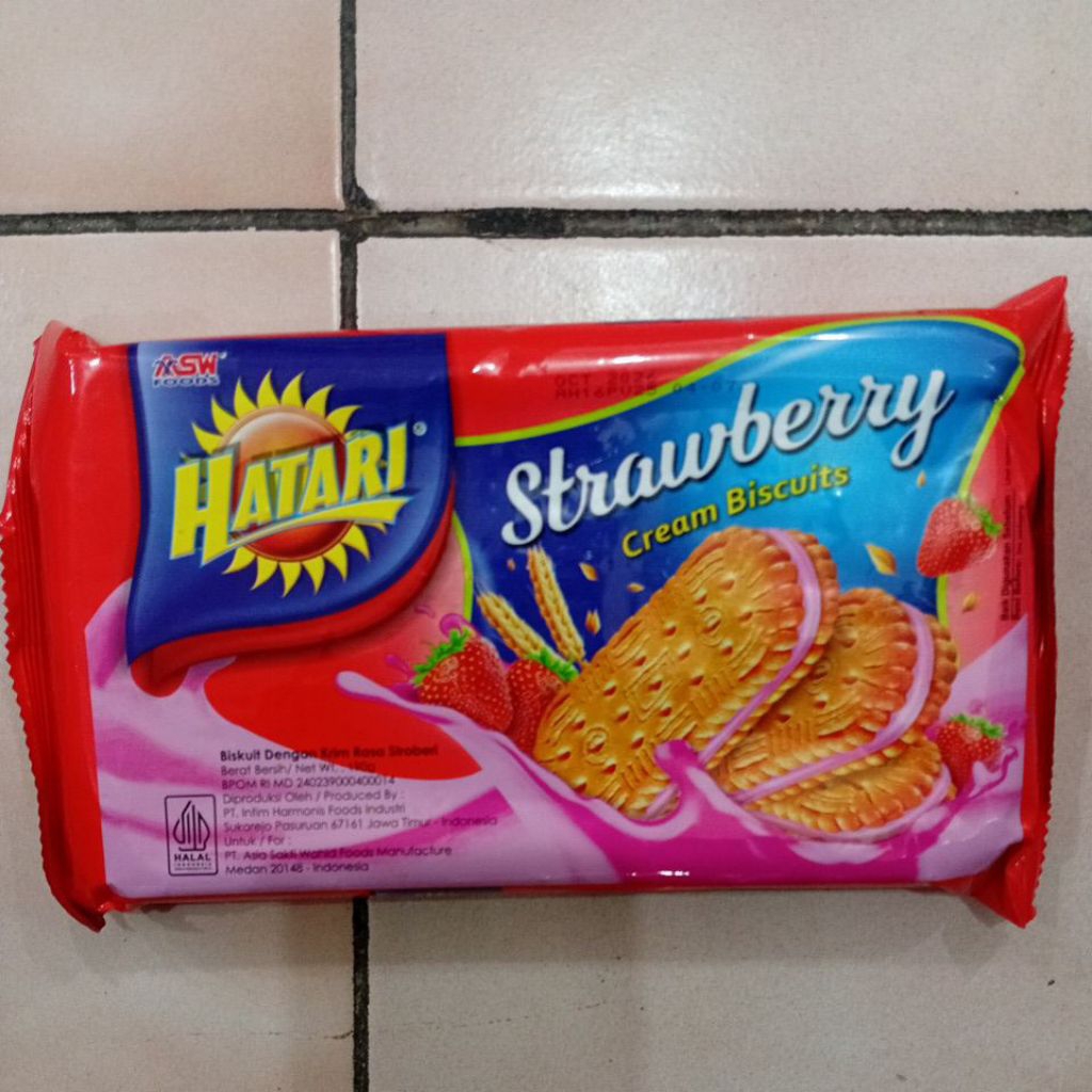 

Hatari Strawberry Cream Biscuits 190gr 1 Bungkus