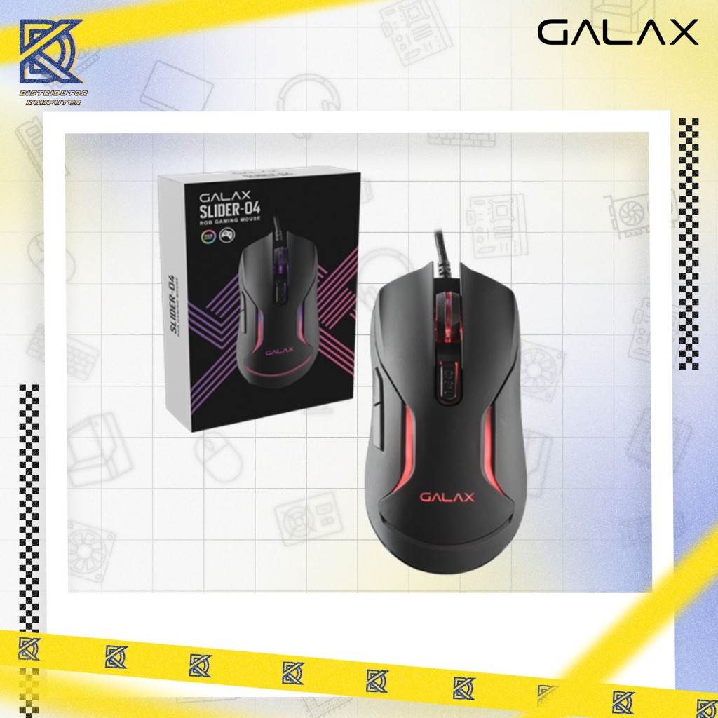 GALAX Mouse Slider-04 Ergonomic Gaming Mouse - RGB Light - 6400DPI