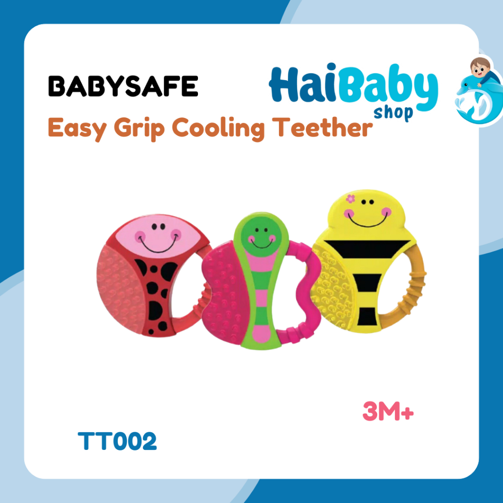 Baby Safe Easy Grip Teether TT002 / Gigitan Bayi 3bulan+