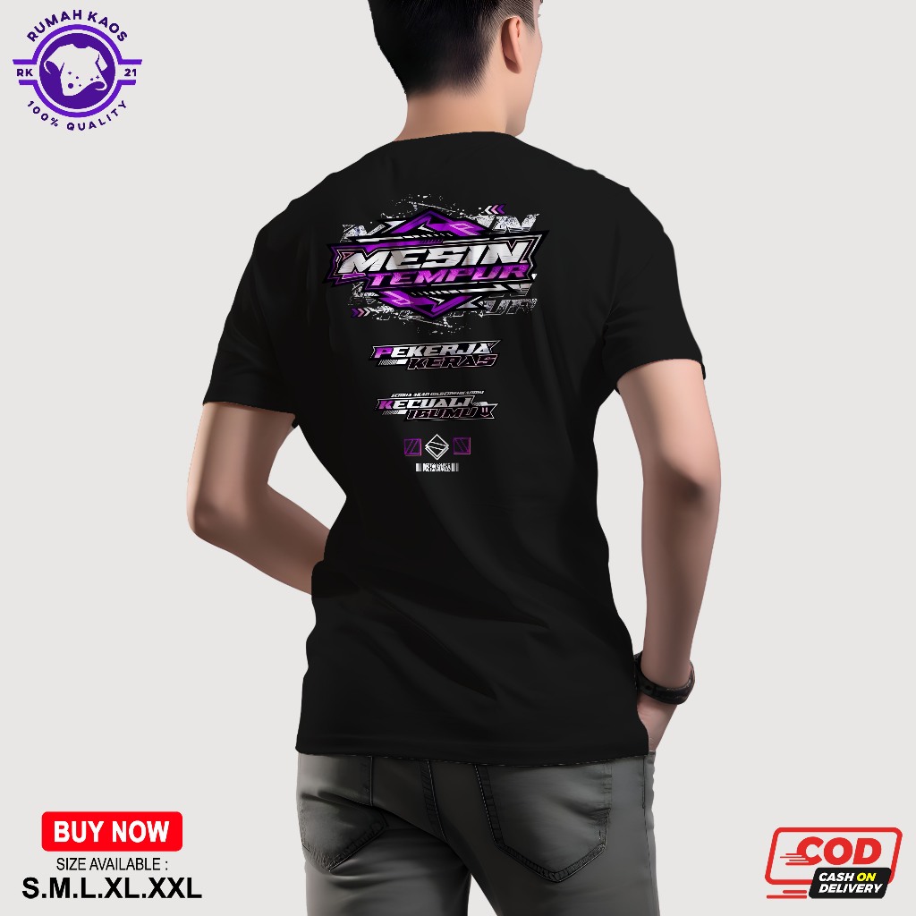 SPT364 KAOS MESIN TEMPUR Tshirt KATA MESIN TEMPUR KAOS RACING MESIN TEMPUR PRIA DAN WANITA