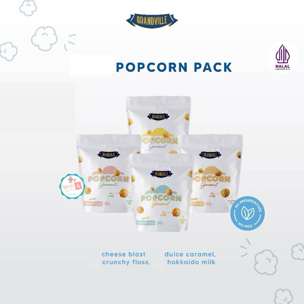 

GRANDVILLE POPCORN GOURMET 50GR | POP CORN SNACK CEMILAN ANAK & DEWASA