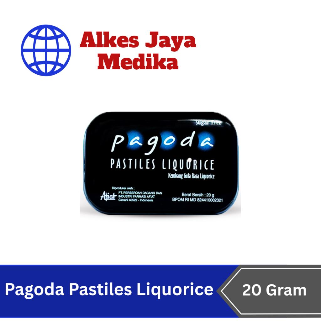 

Pagoda Pastiles Liquorice 20gram - Permen Pelega Tenggorokan