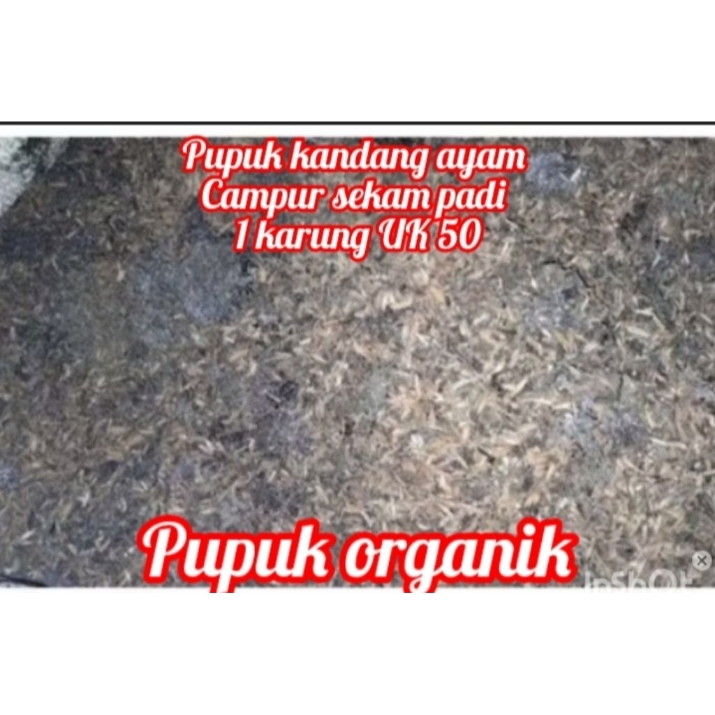 Virall  1 karung UK 50  pupuk kandang ay4m campur  sekam padi ( postal ) untuk media tanam/ pupuk or