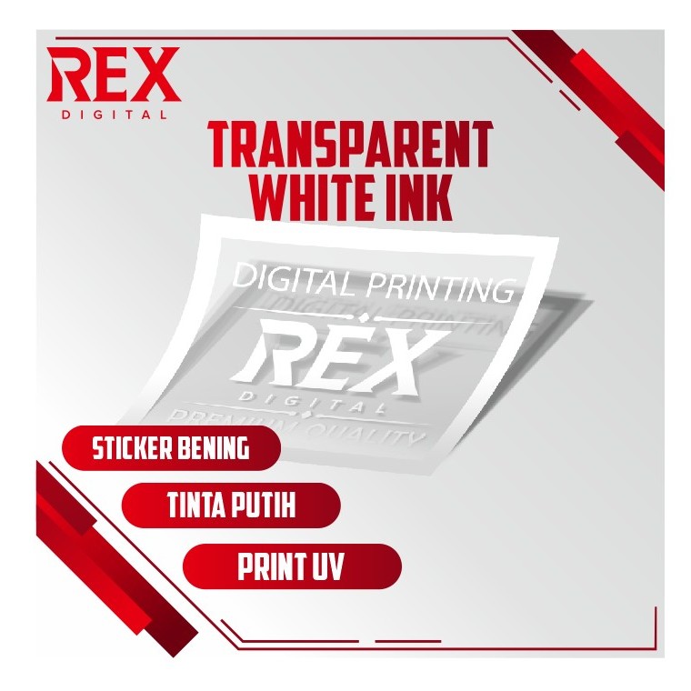 

Cetak Stiker Transparan A3+ Tinta Putih / Print Transparent White Ink