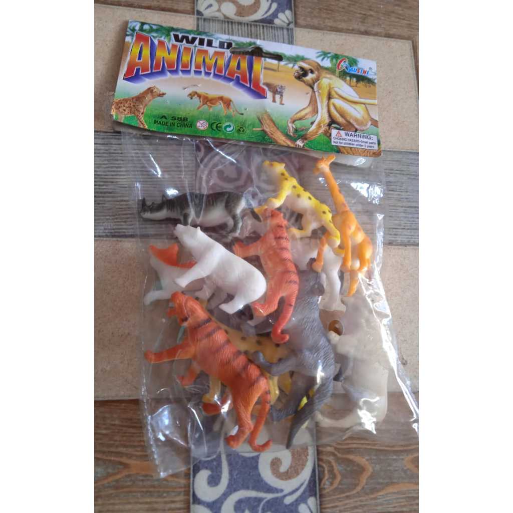 A-588 Mainan Edukasi Anak Figure Hewan Wild Animal Isi 12