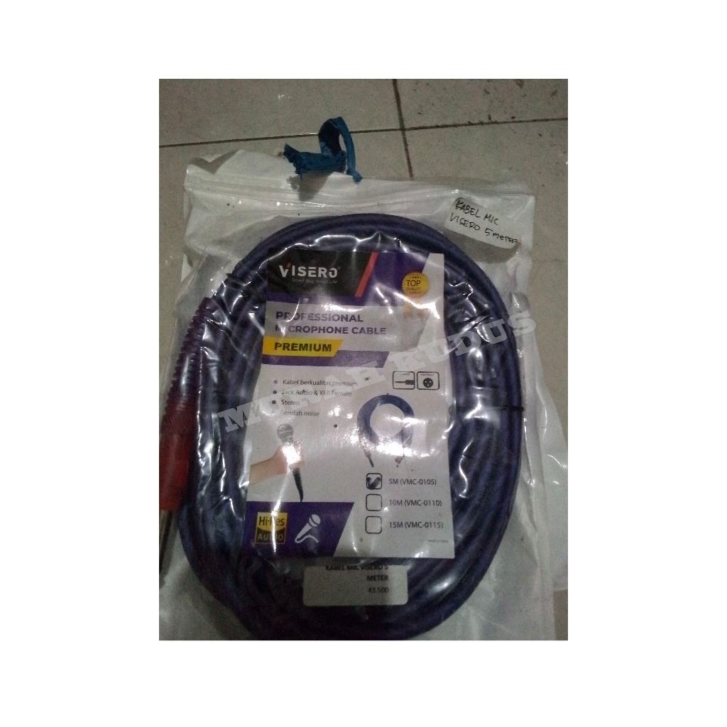 KABEL MICROPHONE/MIKROFON VISERO 5 METER (NON ECER)