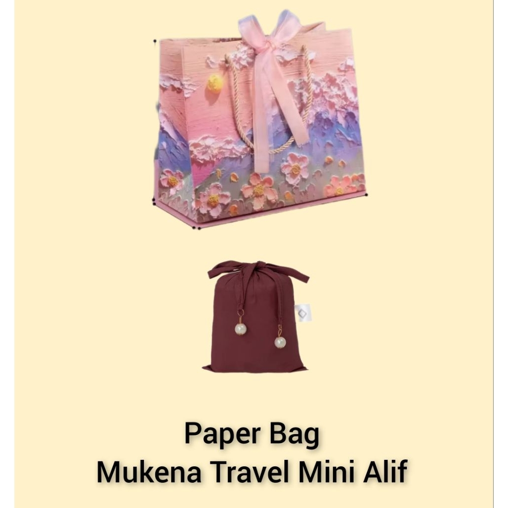 

PAPER BAG SMALL MUKENA TRAVEL MINI ALIF (INCLUDE GIFT CARD + PITA)
