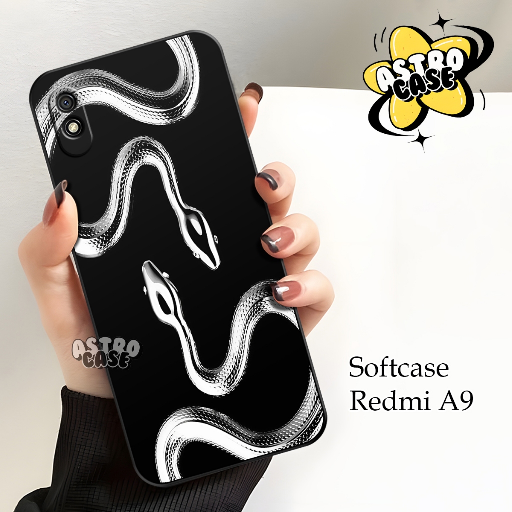 Astrocase- Case Redmi 9A New Full Cover Motif Aesthetic - Cassing Redmi 9a Full karet Case Keren Red