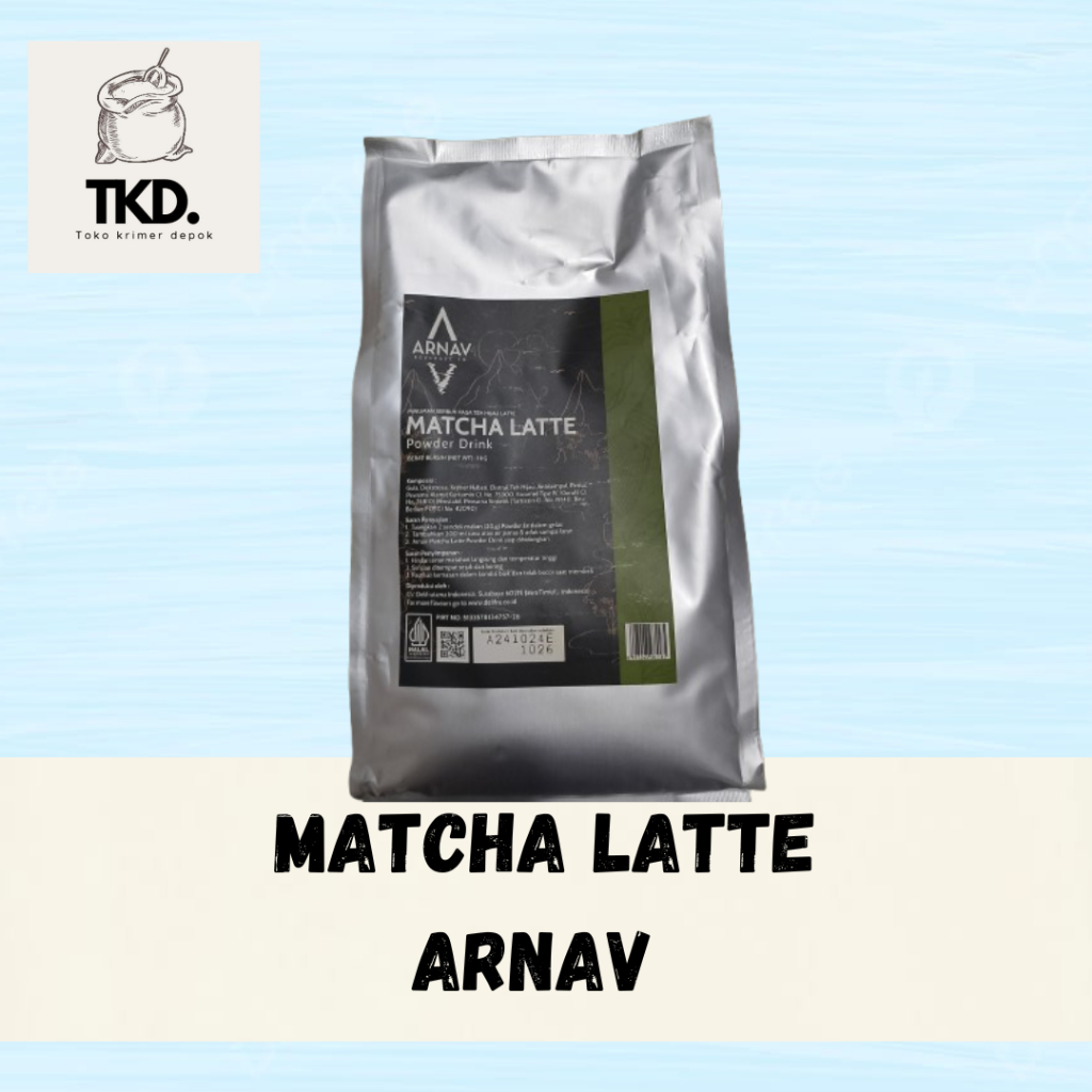 

Bubuk Minuman Matcha Latte - Powder ARNAV DELIFRU Original 1kg