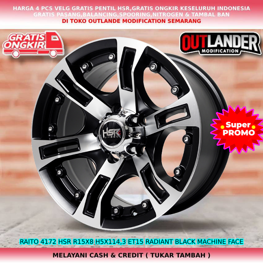 velg ring15 velg semi offroad untuk mobil Expander Grandis Grandia Kuda L300 dll hsr raito ring15