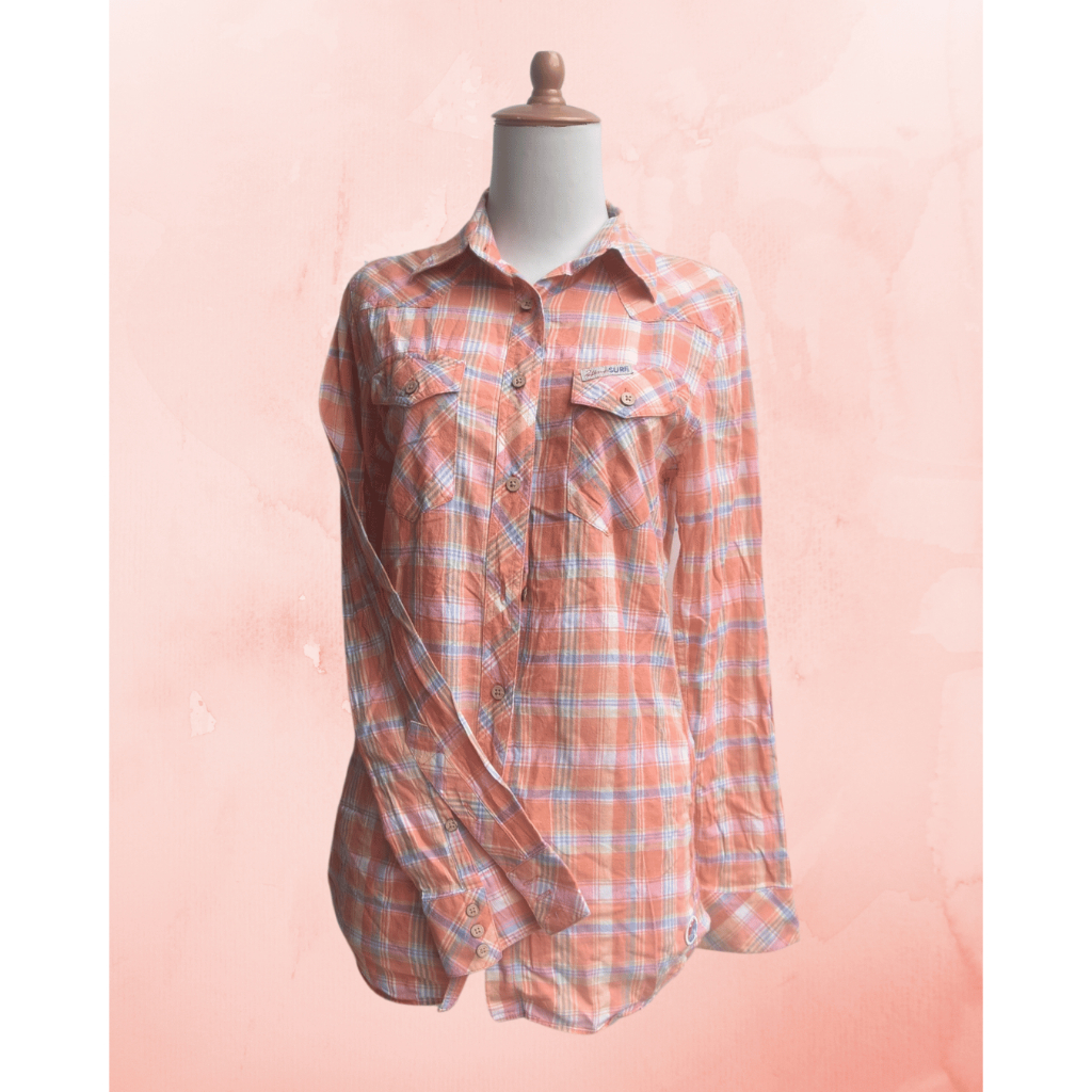 Vintage 24 karats surf Orange Flannel shirt