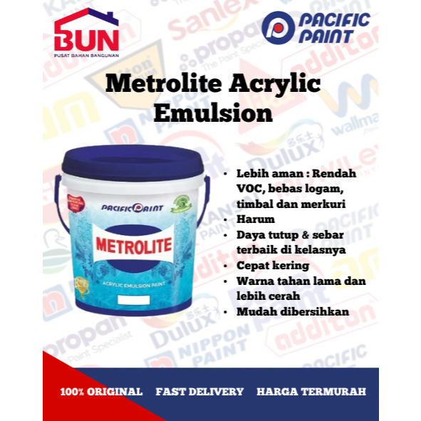 Cat Tembok Dinding Metrolite Acrylic Emulsion (3 Liter) - GOLDEN CORN WARNA TINTING
