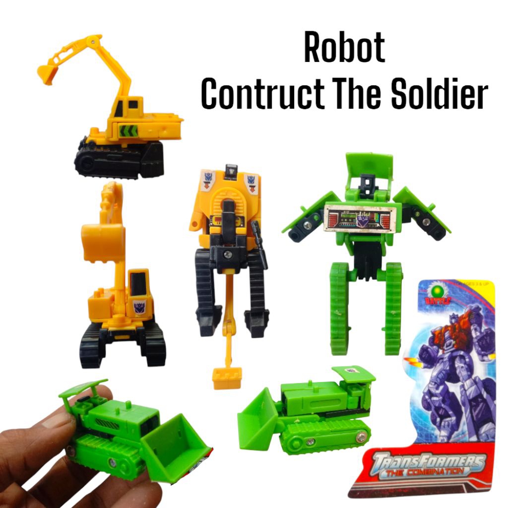 Robot Truck Kontruksi Contruct The Soldier Beko Buldozer Transform Robot Mini Satuan