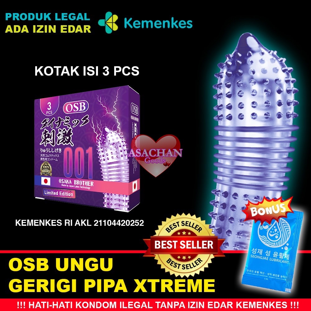 Kondom Premium Tebal 001 Anti Bocor Berduri Bergerigi Pelumas Tambahan Kirim COD