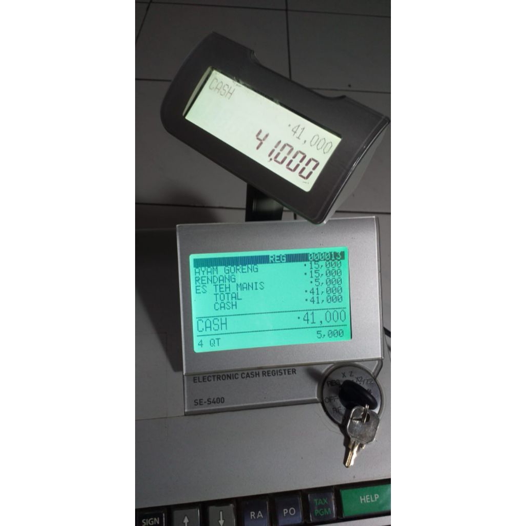 Mesin Kasir Casio S400 Mulus