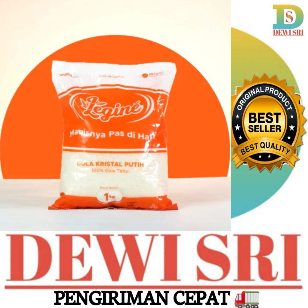 

Gula LEGINE 1Kg Gula Pasir Manis Kemasan.