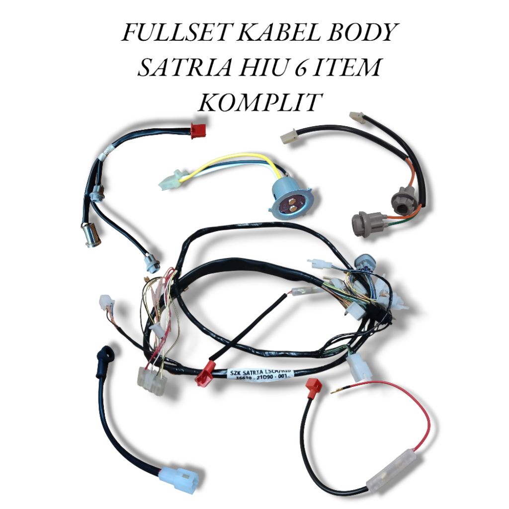 Paketan Kabel Body Bodi Satria 2Tak Lscm/Hiu Komplit Fullset 6 Item Kabel Body Satria 2Tak Set Kabel