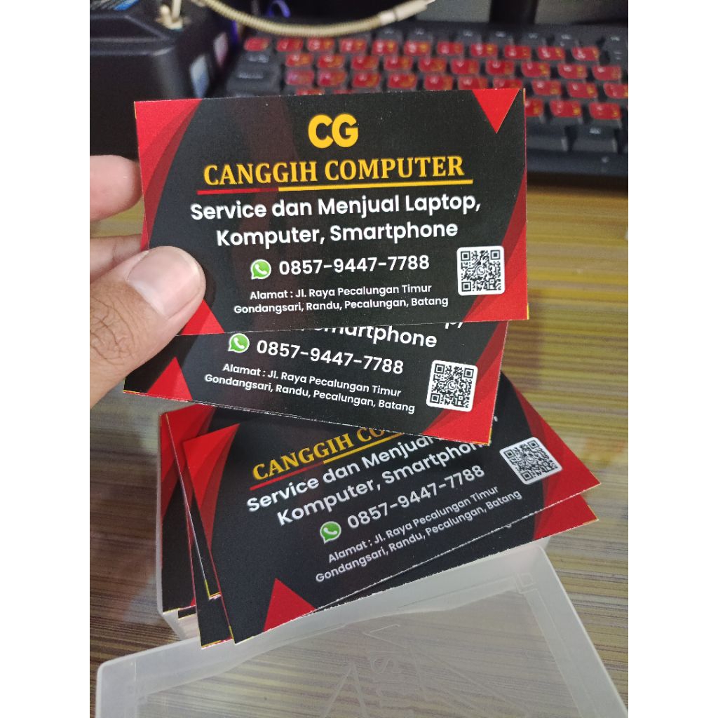 

cetak kartu nama business card isi 100 + box