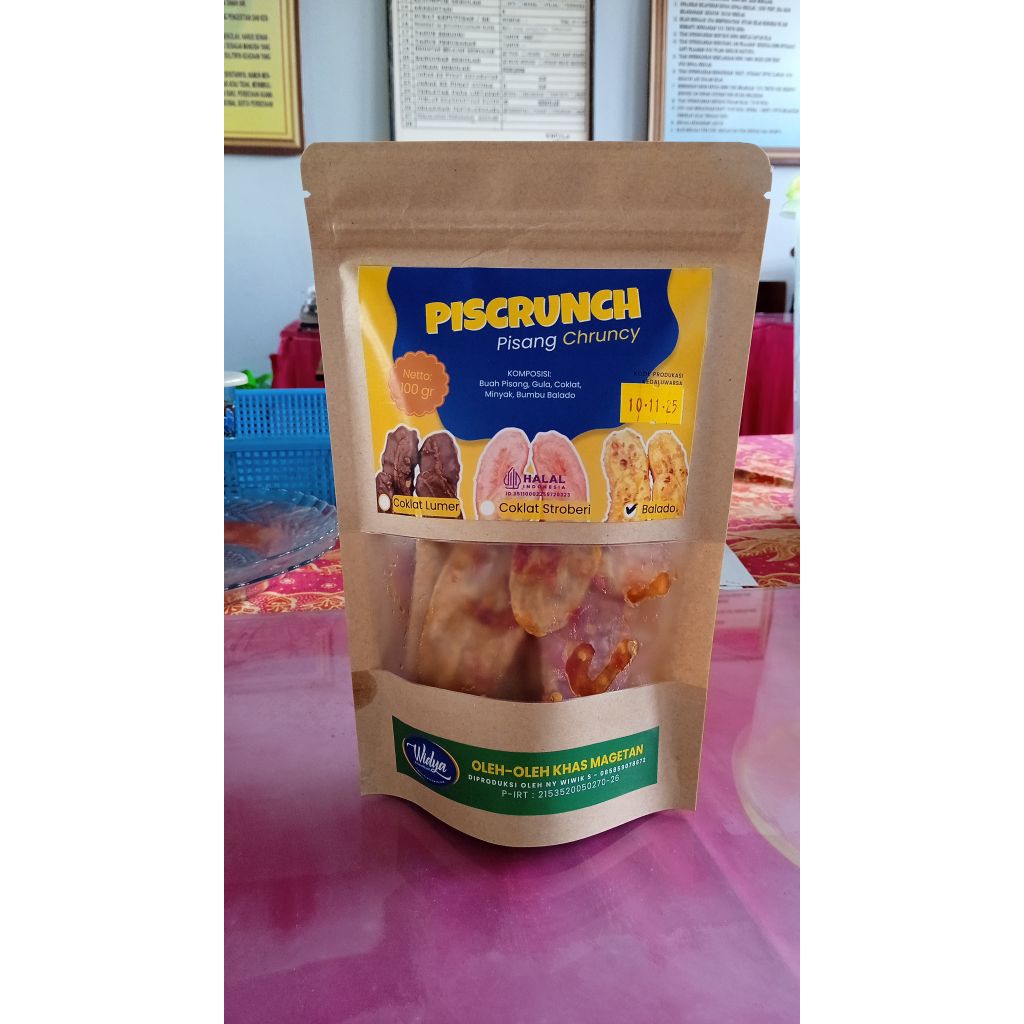 

Keripik pisang pedas coklat