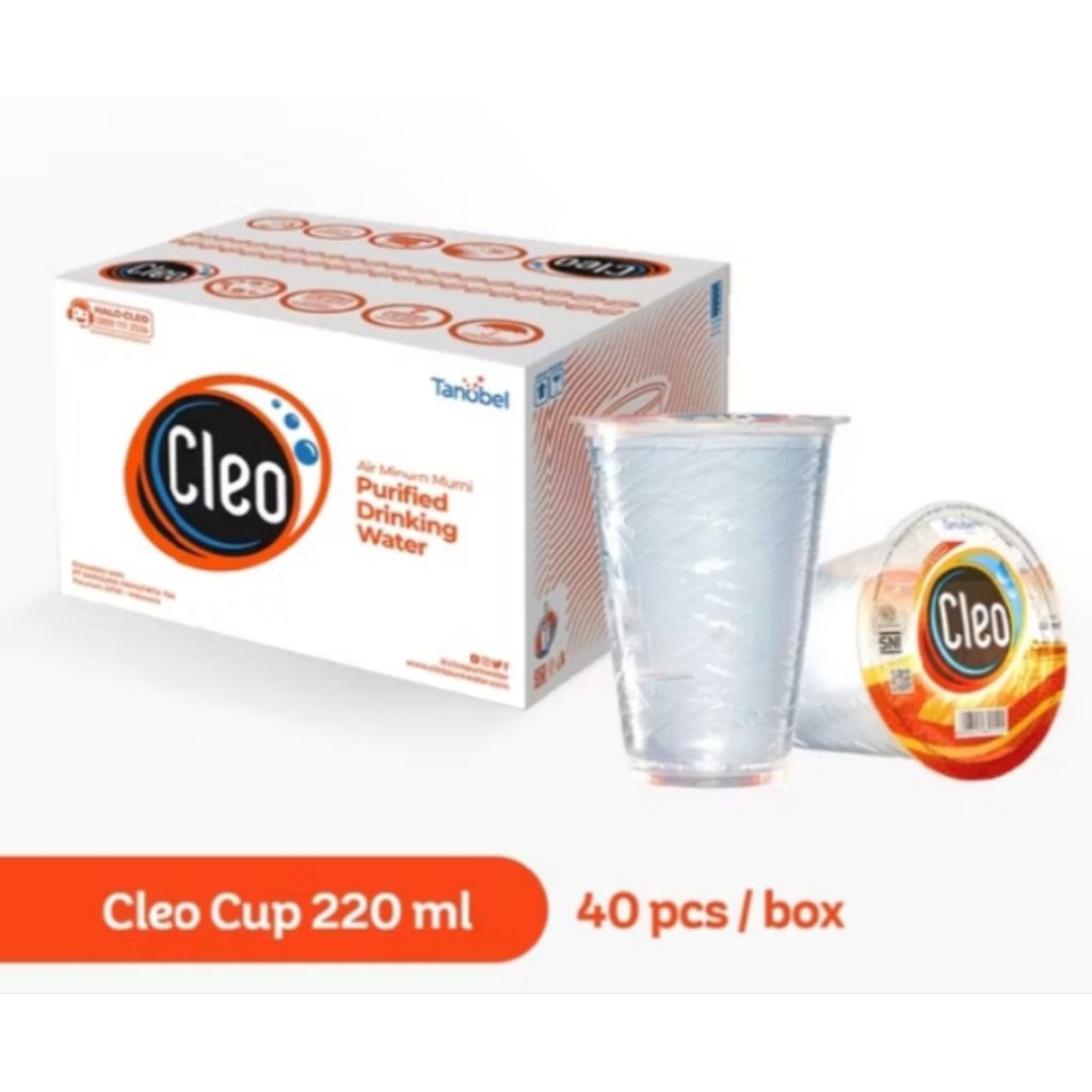 

cleo gelas 220 ml isi 40