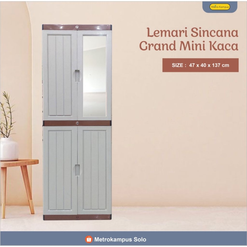 Lemari Sincana Grand Mini Kaca/Lemari Minimalis/Lemari Kaca/Lemari Sincana