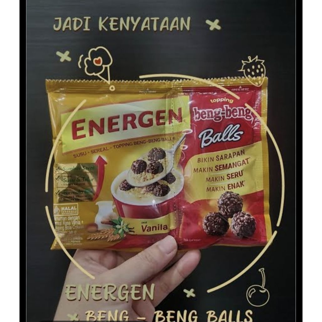 

Energen Vanilla topping balls bengbeng