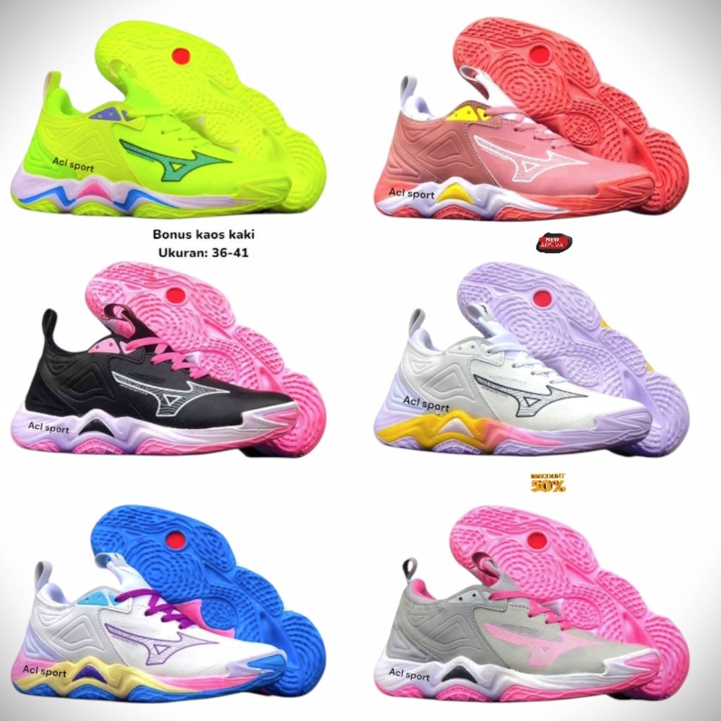 Sepatu Volly Wanita Mizuno Wave Momentum 3 Model Baru Sepatu Voli Wanita Nyaman Dipakai Sepatu Olahr