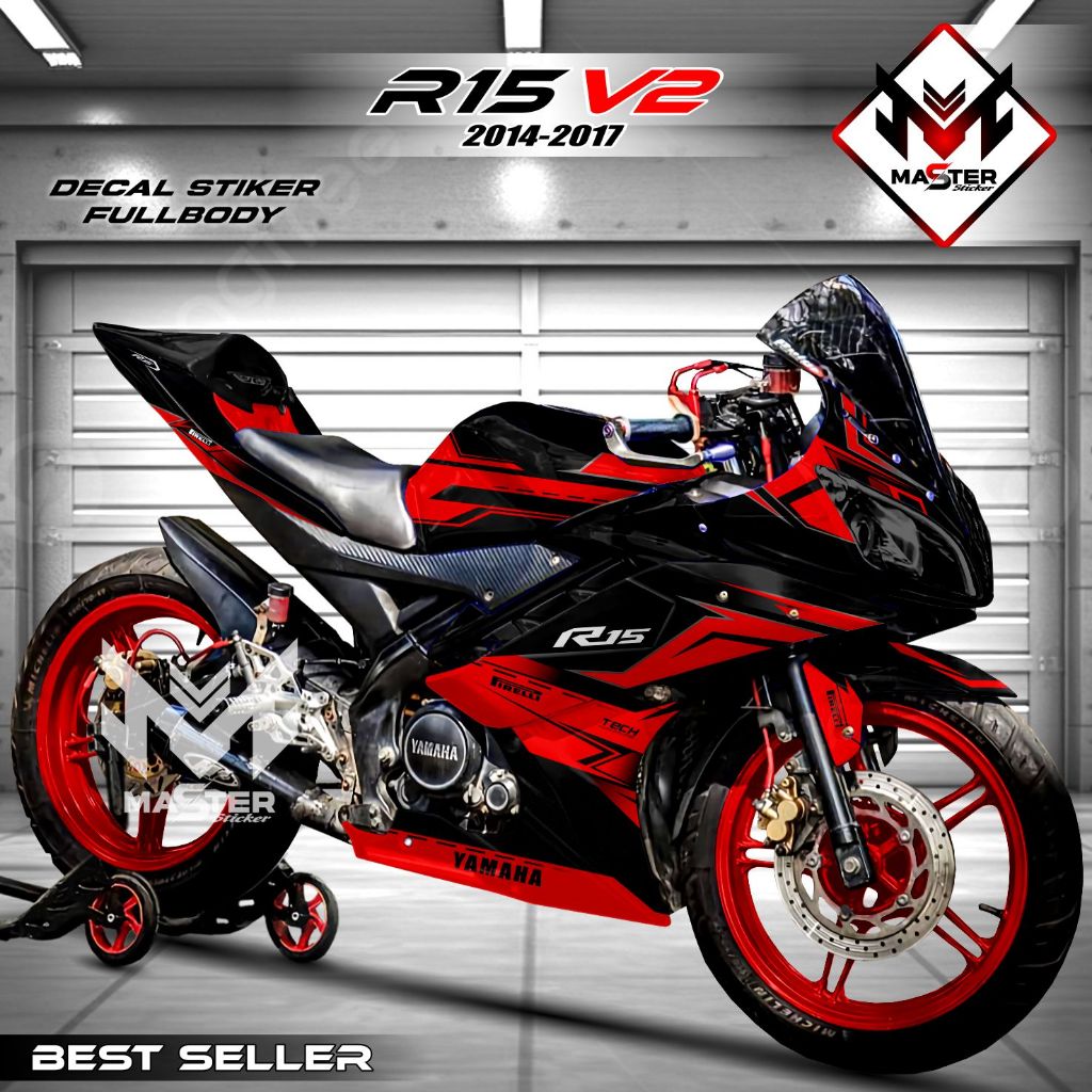 Decal R15 V2 Fullbody - Stiker Motor R15 V2 Full Body - Sticker Variasi Yamaha R15V2 Full Blok
