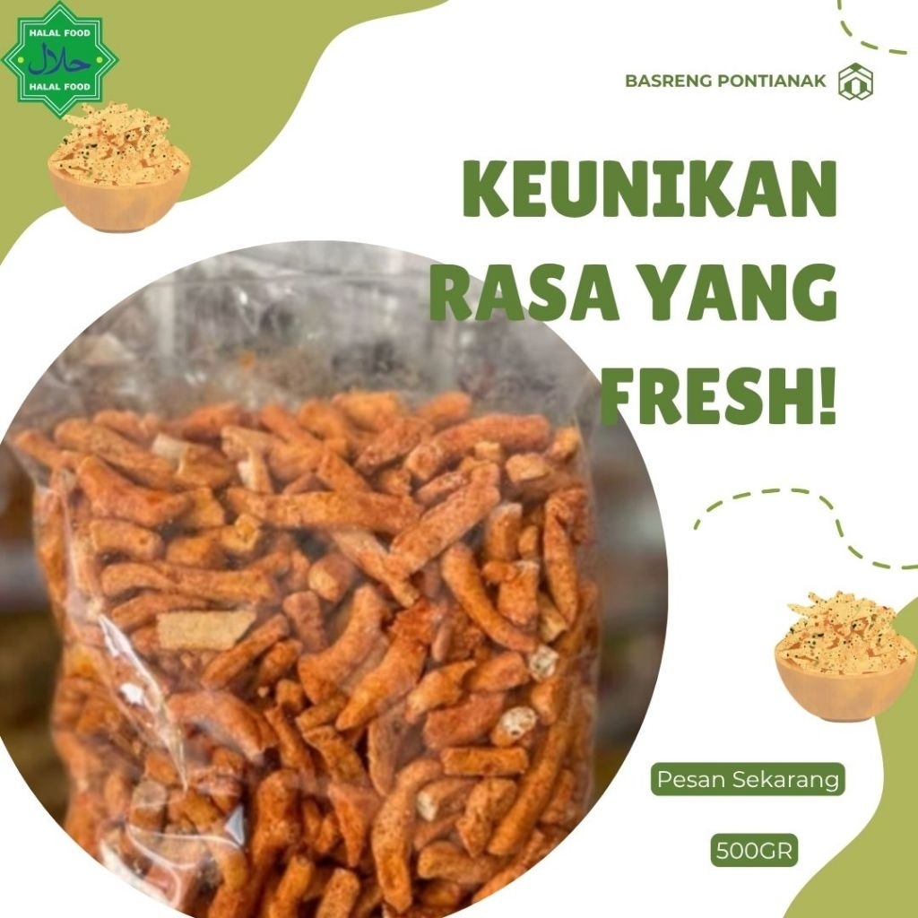 

Stik Basreng Bakso Goreng Ikan Gurih Renyah kemasan 1/2kg