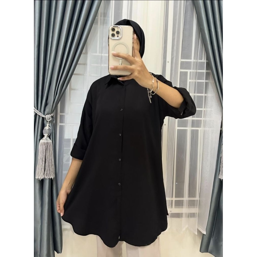 Hot Sale Tunik Jumbo Rayon Twill Premium / Atasan Tunik Jumbo Terbaru