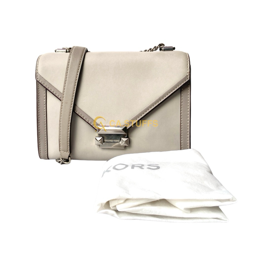 Preloved Michael Kors MK Whitney Two-Tone Leather Convertible Shoulder & Sling Bag