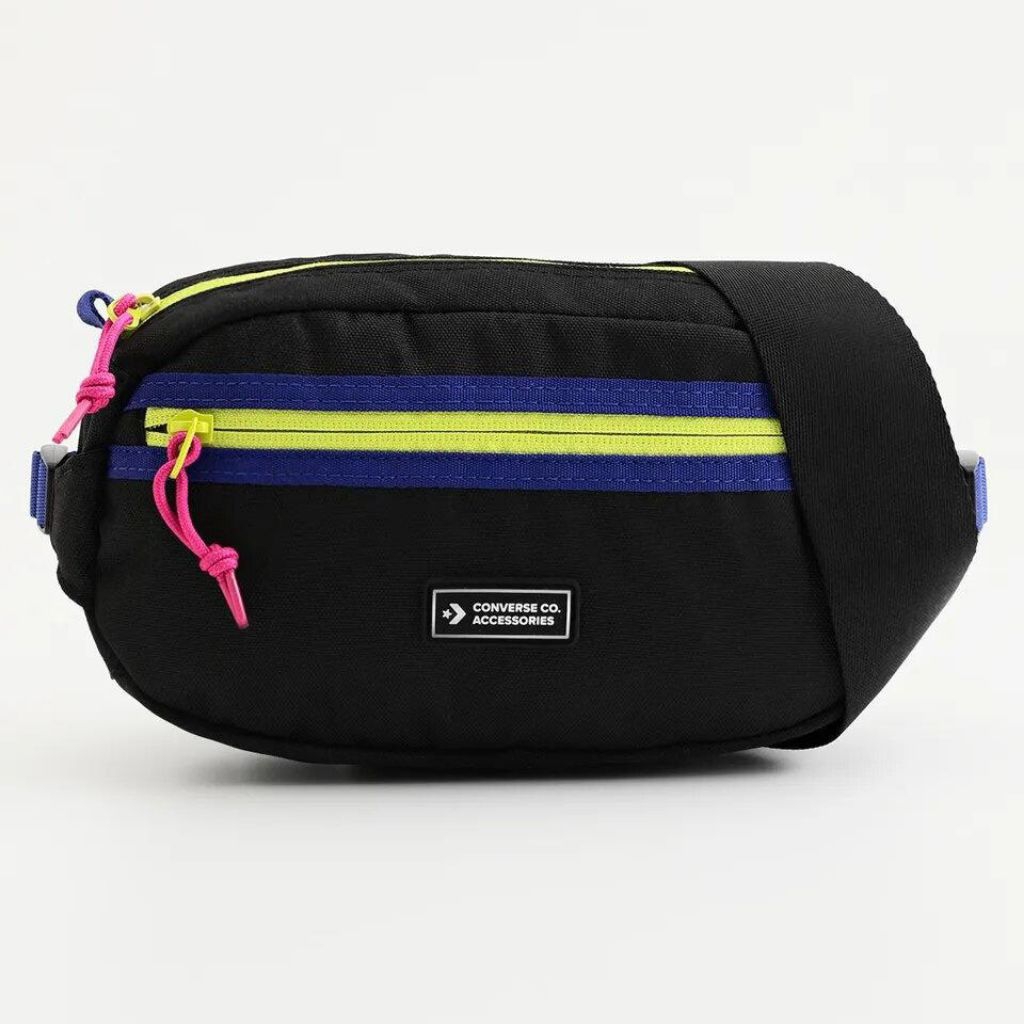Tas Pinggang,Converse Transition Sling Bag Black - Stabilo 100%Original