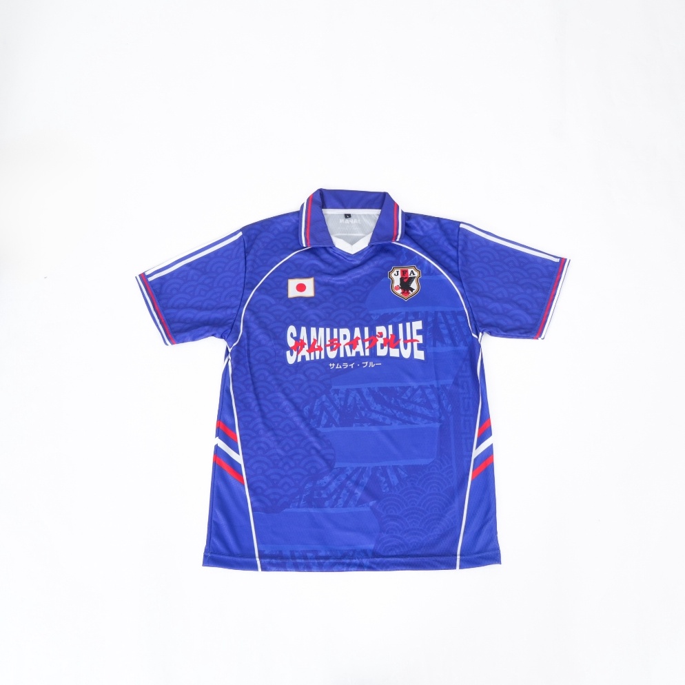 KODE O47W JERSEY SAMURAI BLUE JAPAN  JERSEY VINTAGE  JERSEY BOLA  JERSEY CASUAL JAPAN JERSEY ONIKU