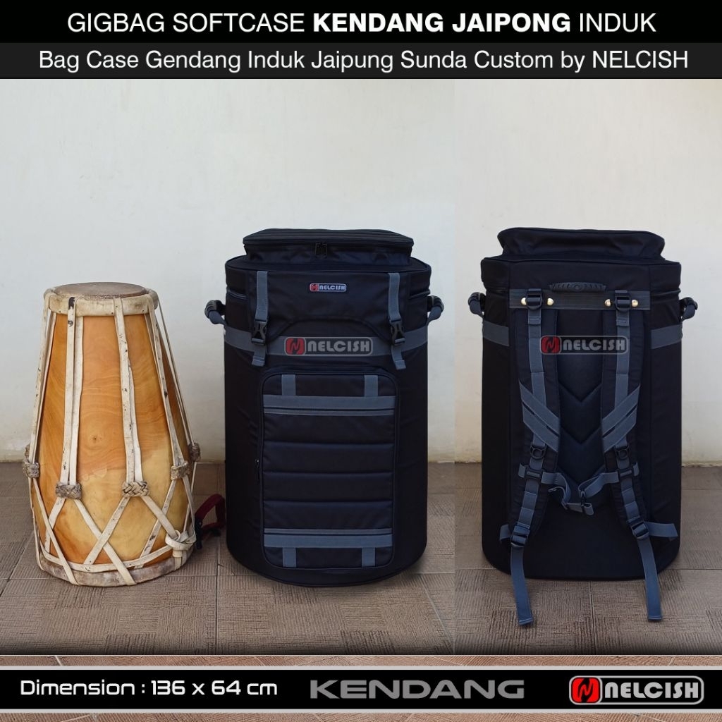 Softcase Gigbag Tas Kendang Induk Jaipong Bag Case Gendang Sunda Rampak Jaipong Custom by NELCISH