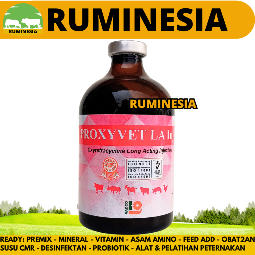 PROXYVET LA 100ML VADCO - Antibiotik Spektrum Luas Hewan Long Acting - Mirip Vet Oxy LA