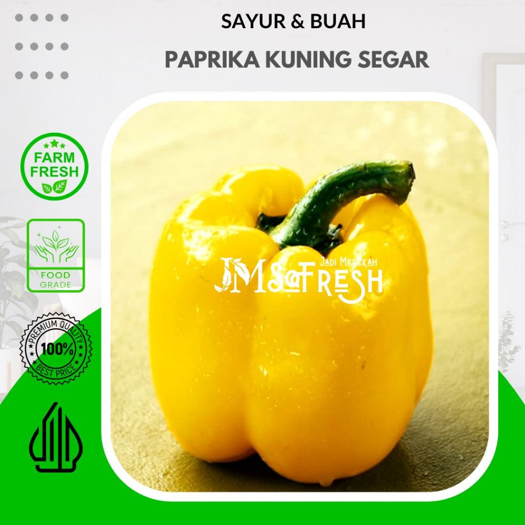 

[JM SoFresh] Paprika Kuning Segar Organik Green House Per Pcs