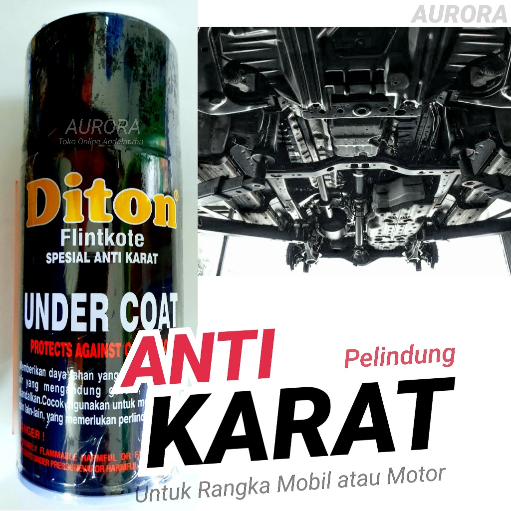 Diton Flintkote Spesial Anti Karat Under Coat Untuk Rangka Kerangka Mobil dan Motor