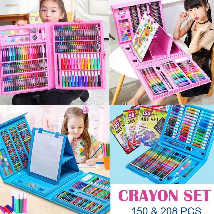 

KODE P4Q Crayon Set Anak Pensil Warna 15pc 28pc Set Krayon Spidol Gambar Mewarnai Anak