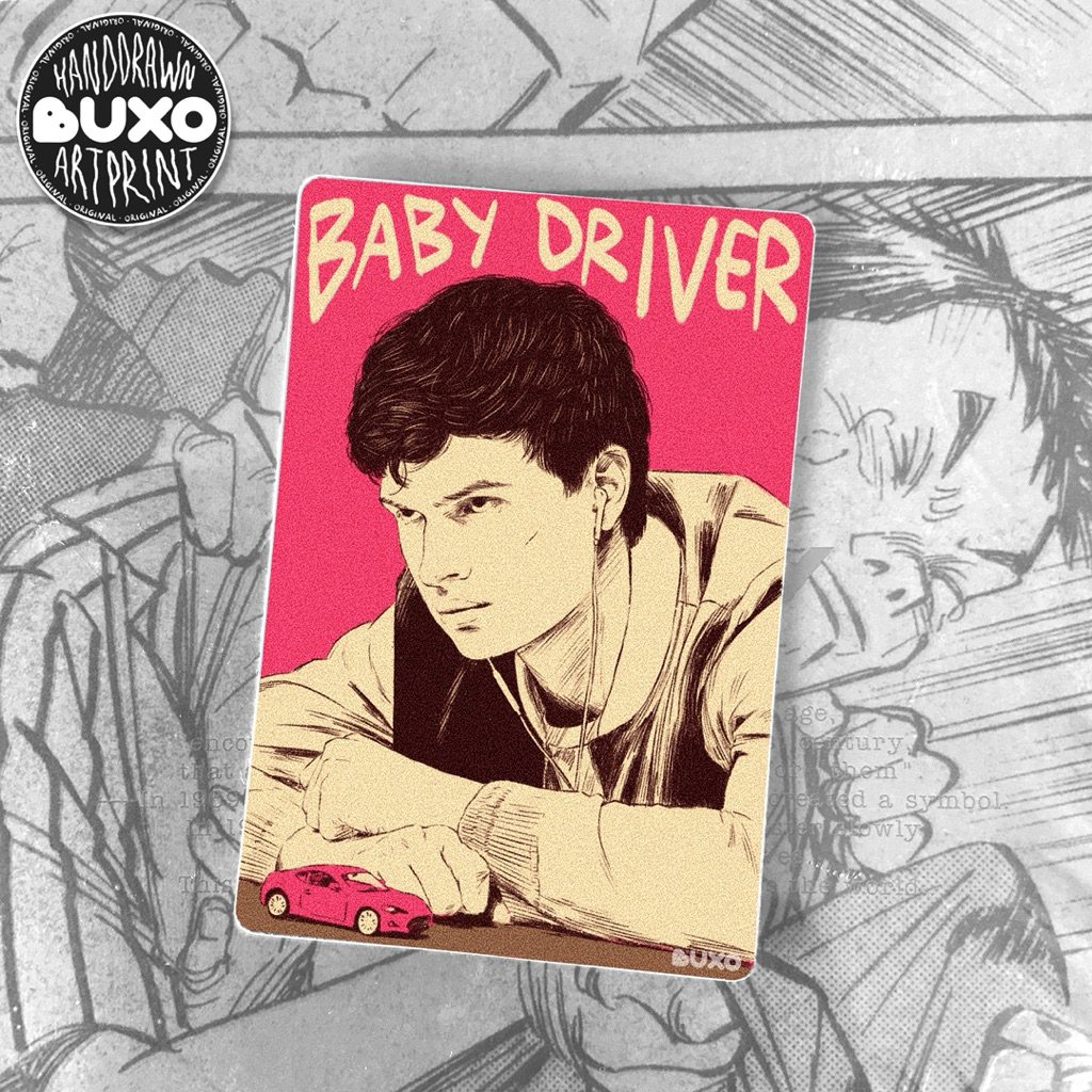 

buxo - BABY DRIVER vinyl sticker / sticker film movie series lucu stiker laptop tumbler y2k